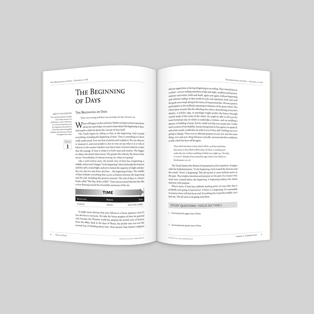 End of Days Sample Workbook