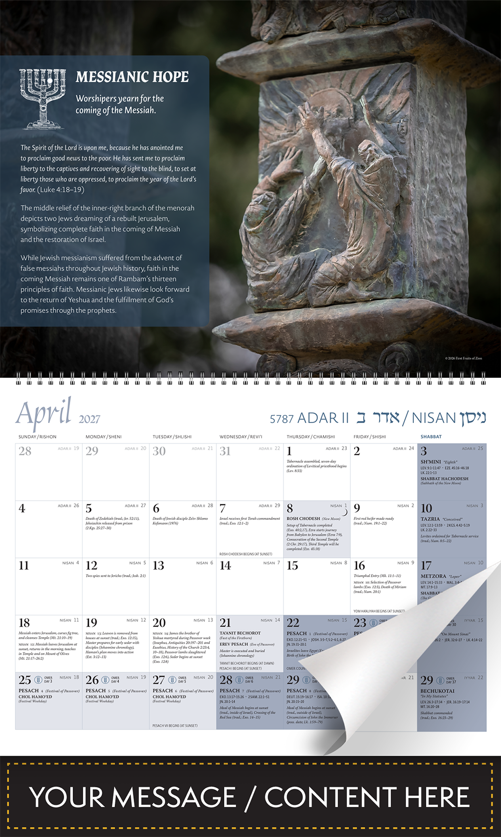 Customized Biblical Art Calendar '26–'27