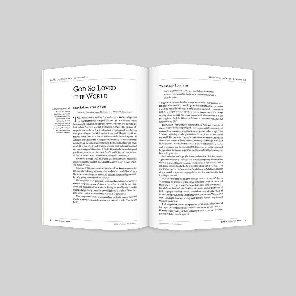 The Narrow Path Sample Lesson Book